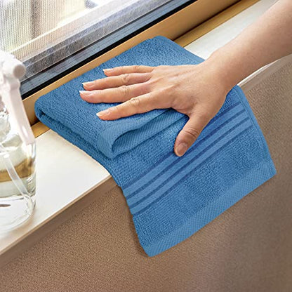 Utopia Towels 12 Pack Premium Wash Cloths, 12x12 in, Electric Blue | Highly Absorbent Soft Feel Lightweight Washcloths - Premium Ring Spun Cotton, Ideal for Bathroom, Spa, Gym & Face - color: Electric Blue