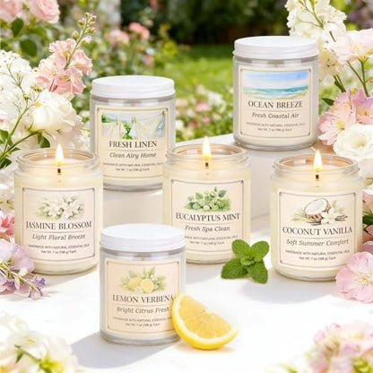 6 Pack Scented Candles Gift Set, 42oz Soy Candles, Jar Candles for Home | Up to 300 Hour Burn, Aromatherapy Candle Set, Natural Candles for Relaxation Bath, Housewarming Birthday Gifts for Women Mom - color: Scented Candles-6 Pack