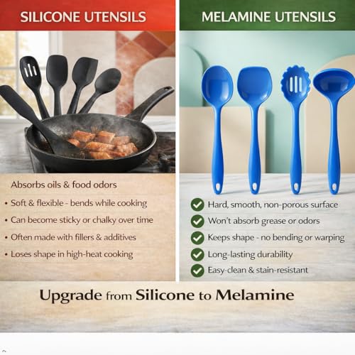 Calypso Basics by Reston Lloyd 6PC Melamine Utensil Holder Set, Rust-Free - color: Gray, size: Utensil Holder Set