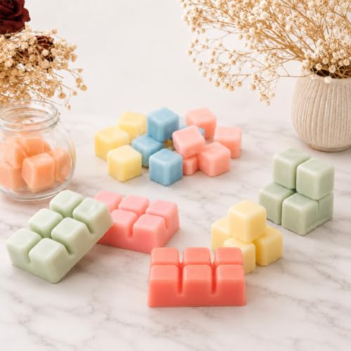 UCC Fall Wax Melts, Premium Plant Based Natural Autumn Soy Scented Melts Cubes, Wax Melts Tarts, Colored Wax Melt - 4 Pack - color: SET-L