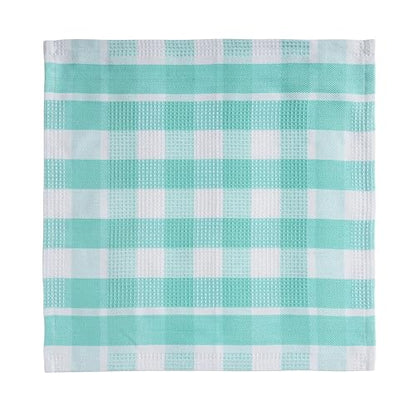 LANE LINEN Premium Cotton Kitchen Dish Towels - 6 Pack Soft Absorbent Dish Cloths, Multi Purpose Cleaning Cloths, 12"x12", Reusable Kitchen Rags - Aqua - color: 05: Aqua, size: 12"x12" - 6 Pack