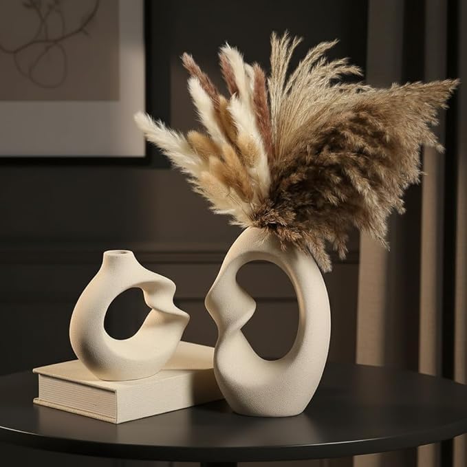 Vases for Centerpieces, Decorative Floral Vase for Home, Wedding, and Table Decor