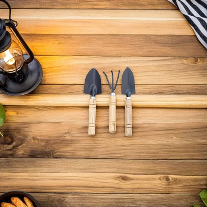 YARNOW 9pcs Mini Gardening Tool Set with Trowel, Rake Cultivator, Small Transplanting and Weeding Tools for Indoor Plants, Herb and Vegetable Garden Care
