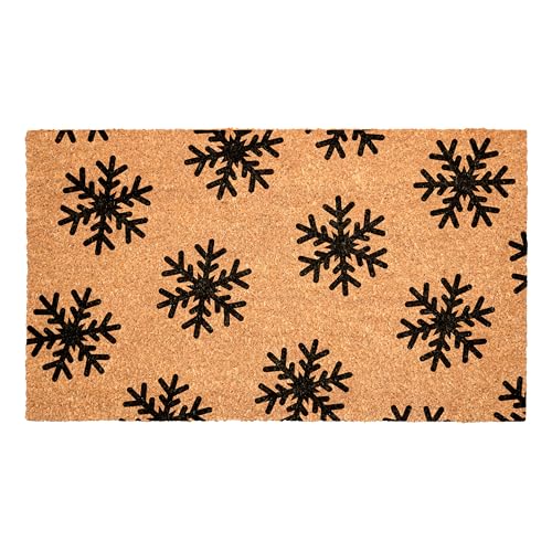 Calloway Mills Colorful Snowflake Doormat (Black, 17" x 29" x 0.60") - color: Black, size: 1'5" x 2'5" (Rectangular)
