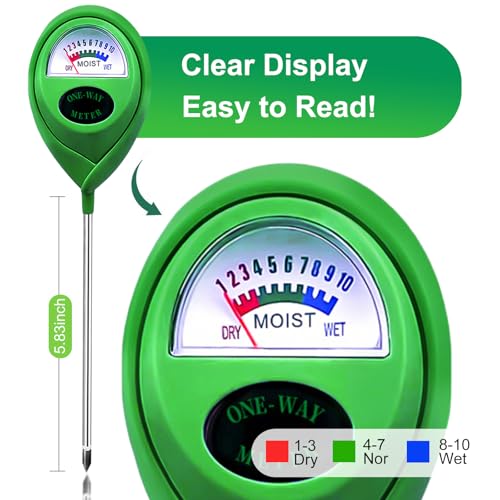 Soil Moisture Meter, Hygrometer Soil Tester for Plants, Moisture Sensor, Soil Moisture Sensor Without Battery, Ideal Garden Tool for Lawn, Indoor and Outdoor Use (3)