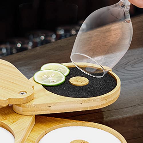 TonJin 2Pcs Bar Salt Rimmer Sponges Black Replacement Sponge for Glass Rimmer, Margarita Salter, Lime Juice - size: Sponge for Salt Rimmer-Wood*2