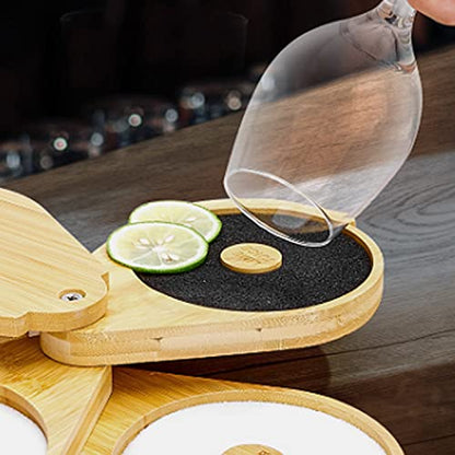 TonJin 2Pcs Bar Salt Rimmer Sponges Black Replacement Sponge for Glass Rimmer, Margarita Salter, Lime Juice - size: Sponge for Salt Rimmer-Wood*2