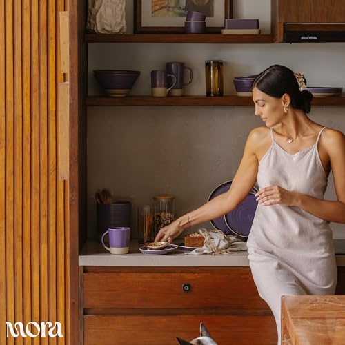 Mora Ceramics Large Tea Mug with Loose Leaf Infuser and Ceramic Lid, 18 oz, Portable, Microwave, Dishwasher Safe, Tall Coffee Cup - Rustic Matte Ceramic Glaze, Modern Herbal Tea Strainer, Nebula - color: Nebula