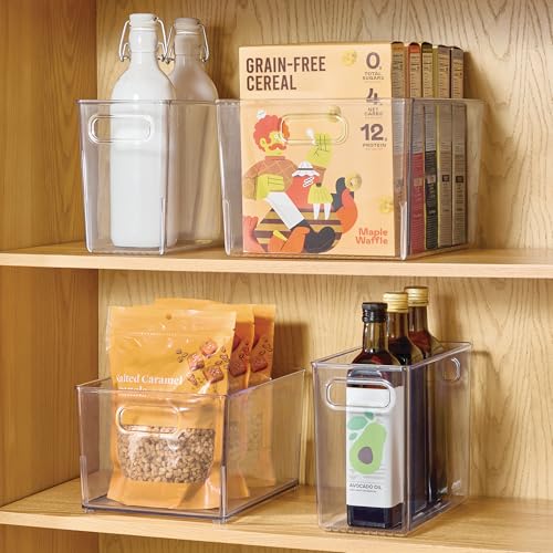 iDesign Tall Plastic Storage Bin with Handles, Set of 2, Clear | For Fridge or Freezer, Made in USA - style: Pack of 2
