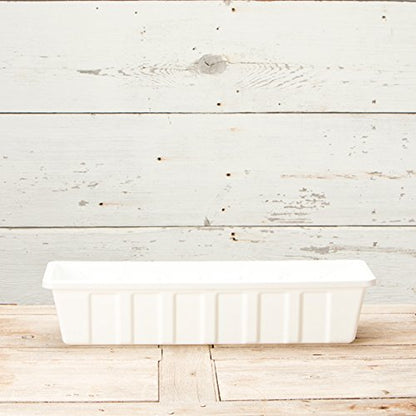 Novelty Poly-Pro Plastic Flower Box Planter, White, 24-Inch - color: White, size: 24-Inch