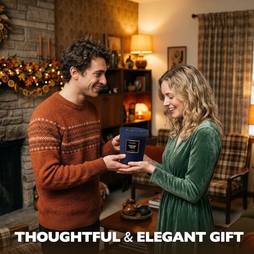 HomeLights Highly Scented Soy Candles Big 33.3 oz for Home. 3 Cotton Wicks, Smokeless Long Lasting 130 hrs in Midnight Lights. 5x6, Great Gift for Women & Men - color: Midnight Lights