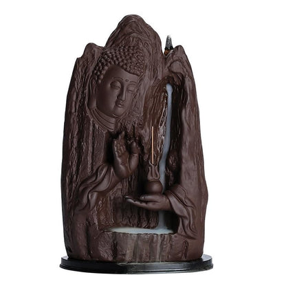 Incense Burner Aromatherapy Furnace Creative Viewing Rockery Waterfall Zen Home Accessories Backflow Incense Burner Ornaments Backflow Incense Burner