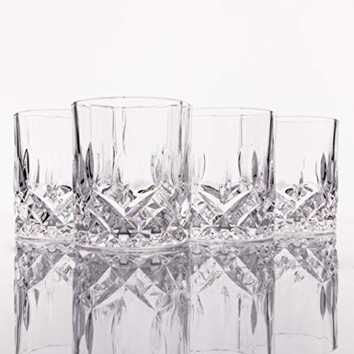 LEMONSODA Crystal Cut Old Fashioned Glass Sets - 10oz/12oz Ultra-Clear Premium Lead-Free Rocks Glass Tumbler For Drinking Bourbon, Scotch, Cognac, Cocktails (10oz, Set of 2) - color: 10oz, size: Set of 2