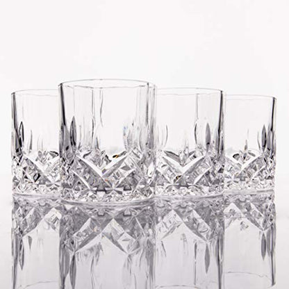 LEMONSODA Crystal Cut Old Fashioned Glass Sets - 10oz/12oz Ultra-Clear Premium Lead-Free Rocks Glass Tumbler For Drinking Bourbon, Scotch, Cognac, Cocktails (10oz, Set of 2) - color: 10oz, size: Set of 2