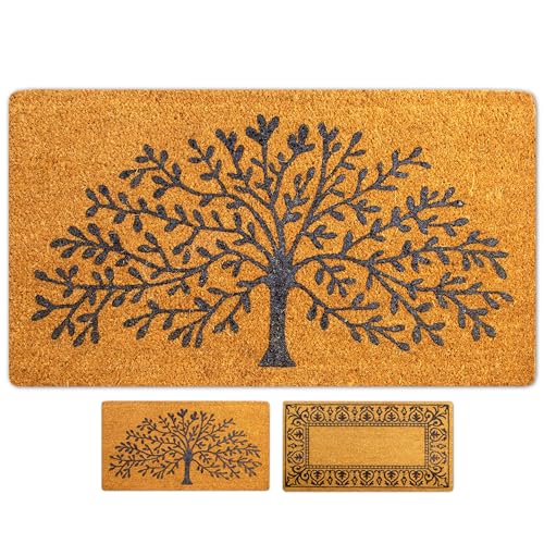 Coir Doormat, 16''x27.5'', Tree of Life, Outdoor Indoor Welcome Mat for Home Entrance - color: Tree of Life