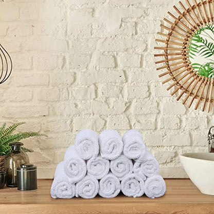 Utopia Towels 12 Pack Premium Wash Cloths, 12x12 in, 100% Cotton, White | Highly Absorbent Soft Feel Lightweight Washcloths - Premium Ring Spun Cotton, Ideal for Bathroom, Spa, Gym & Face - color: White