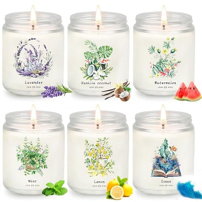 Scented Candles Gift Set for Home - 6 Pack 42oz Soy Candles Non Toxic | 300h Long Lasting Burn Time, Herbal and Fruity Aromatherapy Candles Gift for Women, Brithday, Housewarmings, Holidays