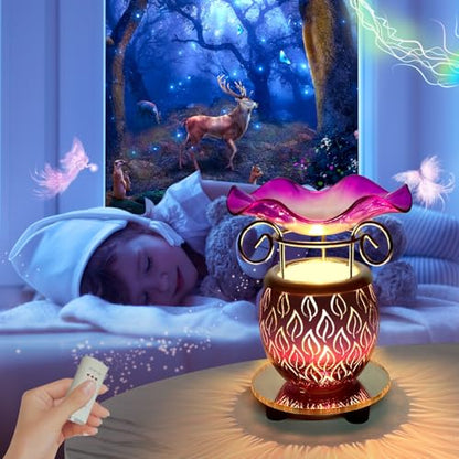 Electric Scented Wax Warmer with Auto Off Timer - Candle Wax Melt Fragrance Burner (Candlelight-Purple) - color: Candlelight-purple