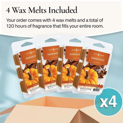 Candle Warmers ETC 2-in-1 Candle and Fragrance Warmer Bundle with Pumpkin Spice Wax Melt Fragrance (Black and Bronze)