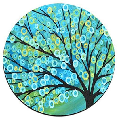 Color Tree of Life Round Coaster Set - Made of Recycled Rubber - Set of 4 - color: Color Tree of Life