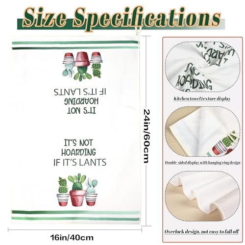 Gifts for Plant Lovers,Plant Lady Mom Gifts,Plant Gift for Women Gardener Teacher,Funny Best Friend Birthday(16×24 Inches Set of 2) - color: Towel-plant-2