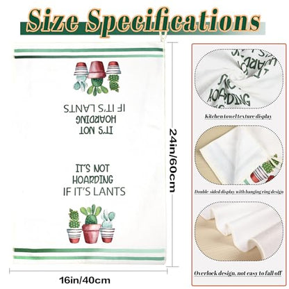 Gifts for Plant Lovers,Plant Lady Mom Gifts,Plant Gift for Women Gardener Teacher,Funny Best Friend Birthday(16×24 Inches Set of 2) - color: Towel-plant-2
