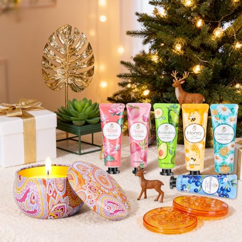 Candle Set, Gifts Set for Women, Teacher Appreciation Gift, Scented Candles & Hand Cream Lotion Set, Mother's Day Gift, Bithday Holiday Gifts for Nurse Her Friend Corworkers Mom Adults