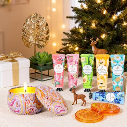 Candle Set, Gifts Set for Women, Teacher Appreciation Gift, Scented Candles & Hand Cream Lotion Set, Mother's Day Gift, Bithday Holiday Gifts for Nurse Her Friend Corworkers Mom Adults