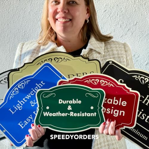Custom Carved Metal Signs, Personalized Aluminum Design, Driveway Waterproof Signs, Design 1 Charcoal 10x7 In - color: Design 1 - Black Charcoal, size: 10x7 Inches