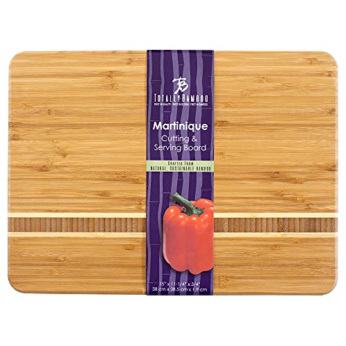 Totally Bamboo Martinique Bamboo Serving and Cutting Board, 15" x 11" - size: 15"L x 11"W