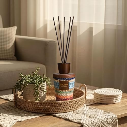 Reed Diffuser for Home, Moroccan Amber, 5.1 fl oz (150 ml) | Reed Diffuser Sticks, Decorative Glass Bottle, for Bathrooms, Bedrooms, Living Rooms and Offices, Gift Box Packaging