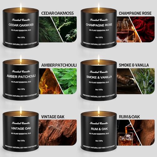 Men’s Scented Candles Set – Soy Wax Aromatherapy Candles for Men, Masculine Scented Candles with Essential Oils, Long Lasting Strong Scent, Luxury Gift Candles for Men,Dad,Him (46oz) - size: 46oz