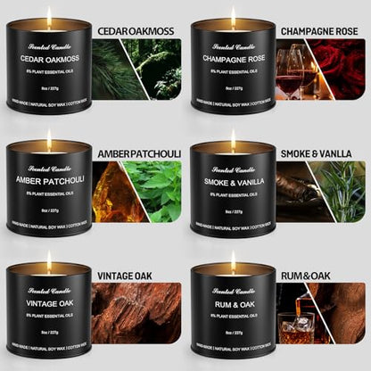 Men’s Scented Candles Set – Soy Wax Aromatherapy Candles for Men, Masculine Scented Candles with Essential Oils, Long Lasting Strong Scent, Luxury Gift Candles for Men,Dad,Him (46oz) - size: 46oz