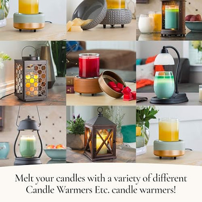 Candle Warmers ETC. Illumination Fragrance Warmer- Light-Up Warmer for Warming Scented Candle Wax Melts and Tarts or to Freshen Room, Reflection Mosaic Silver Glass - size: Reflection