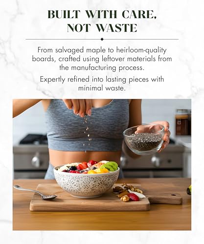 Labell Reversible Maple Cutting Board with Handle, 18 x 10 x 0.75 in | Canadian Maple, Multi-Purpose, Charcuterie Board, Flat Paddle, for Meat, Cheese, Veggies - size: Large (18" x 10")