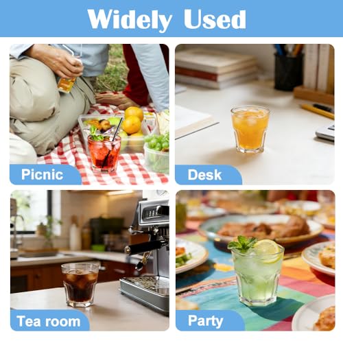 Plastic Drinking Glasses Set of 12, Unbreakable Water Tumbler, Acrylic Plastic Cups, Reusable Kids Drinking Cups for Children Kitchen Cocktail Picnic Party Juice Whiskey Wine (12pc-clear-160ml/5.4oz) - color: 12pc-clear-160ml/5.4oz