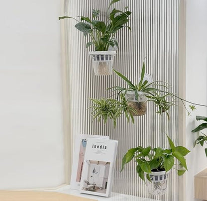 Set of 3 Plastic Window Planter with Suction Cup Holder. Large Window Popagation. Clear Self Watering Window Mounted Plant Pots. Window Sill Planters Extender for Indoor Hydroponic Plants