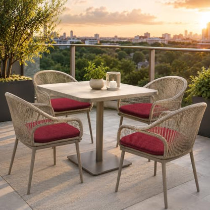 Kitchen Chair Cushions for Dining Chairs Red Non-Slip Seat Pads | 17x15 U Shaped Outdoor Patio Chair Cushions Washable Soft Thick Memory Foam Large Office Metal Wooden Chair Pads - color: Burgundy Red