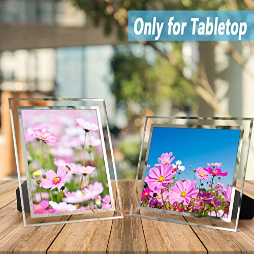 Hoikwo Bulk 8x10 Picture Frames, 6 Packs Silver Photo Frames 8 by 10, Glass Wedding Frames 8x10, Clear Mirror Wedding Photo Frames, Only for Tabletop Display Vertically or Horizontally - size: 8x10-6 Frames