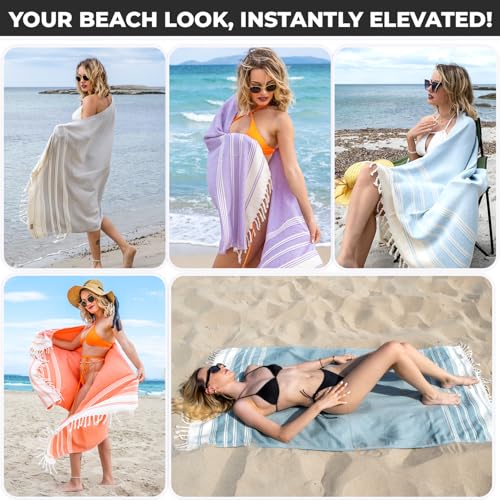 DEMMEX Organic Diamond Turkish Bath & Beach Towel | 100% Oeko-TEX Certified Turkish Cotton, Ultra-Soft, Quick-Dry, Lightweight, Oversized Luxury Peshtemal Towel, Prewashed, 71"x36", Blush Pink - color: Blush Pink