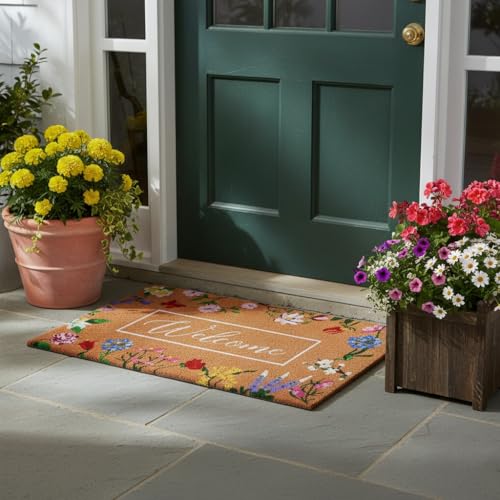 Calloway Mills Butterfly Garden Welcome Doormat 24 x 36 - color: Butterfly Garden Welcome, size: 2' x 3' (Rectangular)