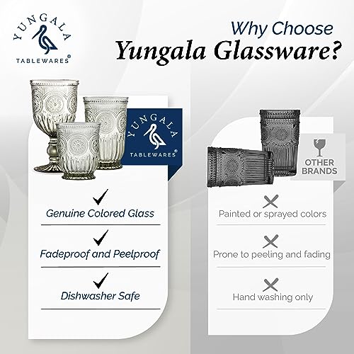Smokey Black Highball Glasses Set of 6 —10 oz Tall Drinking Glasses - color: Smokey Black, size: Tall
