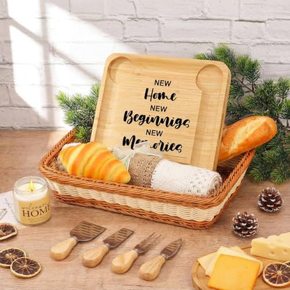 House Warming Gifts New Home Large Engraved Charcuterie Board Set with Utensils Fruit Tray Gifts Ideas for Homeowner Couple Neighbor Home Apartment Wedding Gift - style: Housewarming