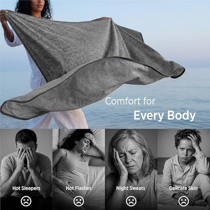 Bedsure Summer Cooling Blanket King Size, Lightweight Cold Sheet Blanket for Sleeping, Ice Cool Thin Bed Arc-Chill Cooling Bedding for Hot Sleepers Night Sweats with Rayon Derived from Bamboo, 108x90 | Hot Sleepers, Night Sweats, Cold Bed Sheet, Rayon Der