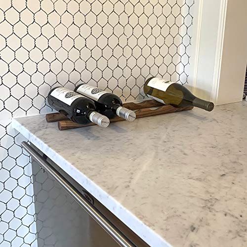 Ironwood Gourmet Compact Wooden Wine Rack Bottle Holder, Acacia Wood 15 Capacity Countertop Wine Bottle Rack - size: 15 Bottles