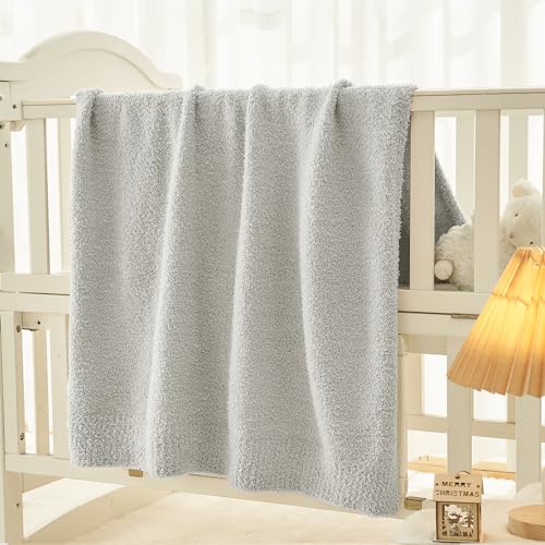 Kids Throw for Boys and Girls 30 x 40 inches, Soft Cozy Cute Swaddle Fleece Throw, Light Grey - color: Light Grey, size: Baby(30" x 40")