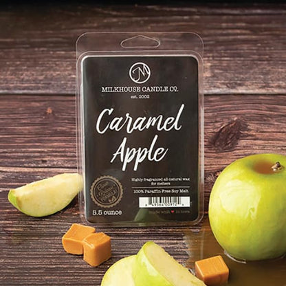 Milkhouse Caramel Apple Soy Wax Melts for Wax Warmer, 5.5 oz | Clean-Burning, Premium Fragrance Oil, Made in the USA - color: Caramel Apple