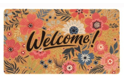 FGSS Spring Summer-Welcome-Door-Mats Flowers-Holiday-Doormats 17X29 Inch - color: Floral Welcome Mat