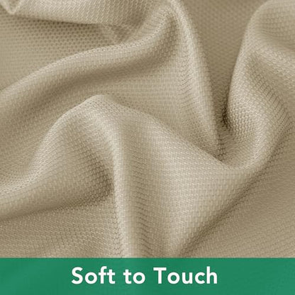 Biscaynebay Textured Fabric Tablecloths 70x120 Inches Rectangular, Natural Water Resistant Tablecloths for Dining, Kitchen, Wedding, Parties etc. Machine Washable - color: Natural, size: 120" x 70" (Rectangular)