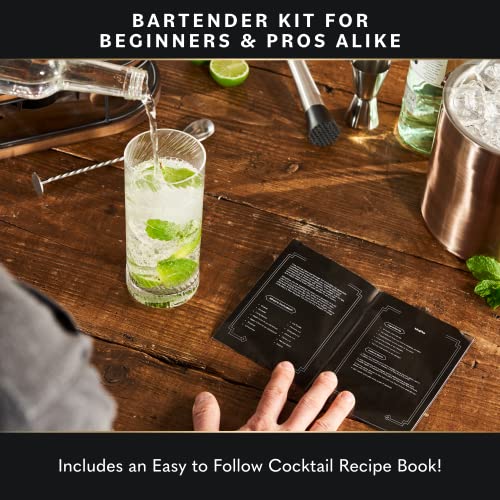 Home Hero 22 Pcs Bartender Kit + 2 Pcs Santoku Knife